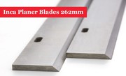 Inca Planer Blades Knives 262mm Long with 2 Slots - 1 Pair Online @ UK
